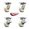 Service Caster 5 Inch Nylon Swivel Caster Set with Roller Bearings 2 Brakes SCC-35S520-NYR-2-SLB-2 - alternate 4